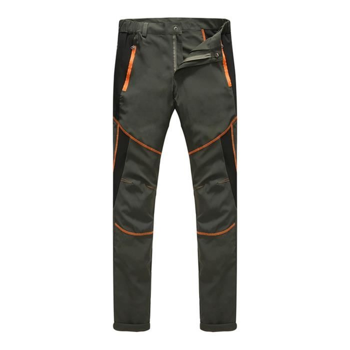 Pantalon Hommes Couple Imperméable Coupe-Vent En Plein Air Randonnée Quik Sec Vert