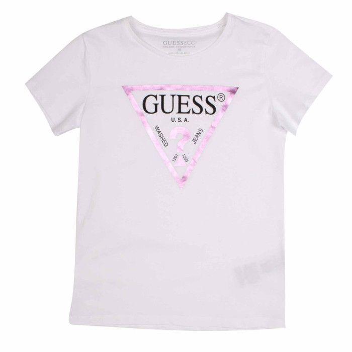 T-shirt Blanc Fille Guess