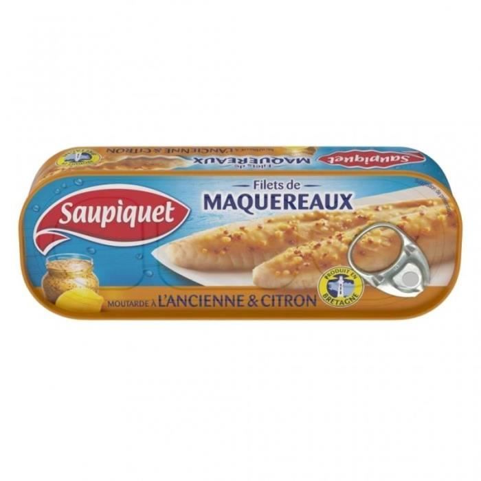 Saupiquet Filets de Maquereaux Moutarde Ancienne & Citron 169g (lot de 5)