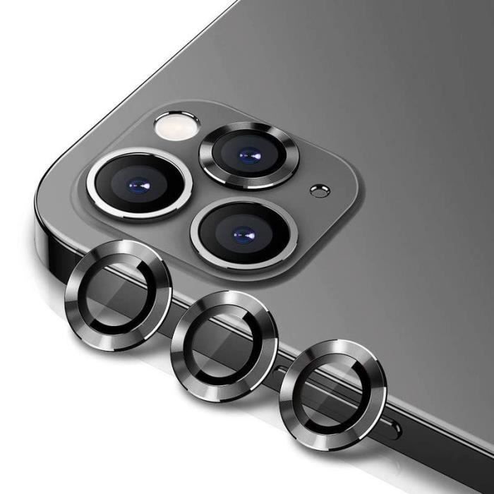 Protection caméra contour aluminium noir pour Iphone 12 Pro Max
