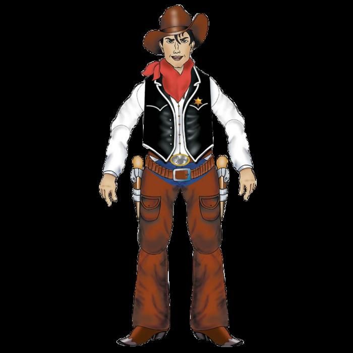 Décor cow-boy carton