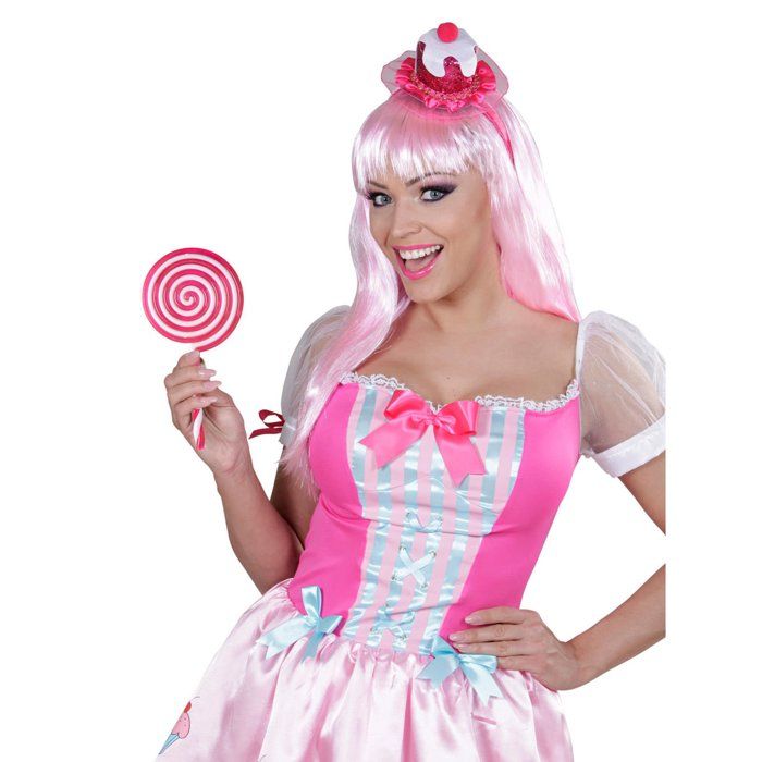 Sucette lollipop rose 22 cm