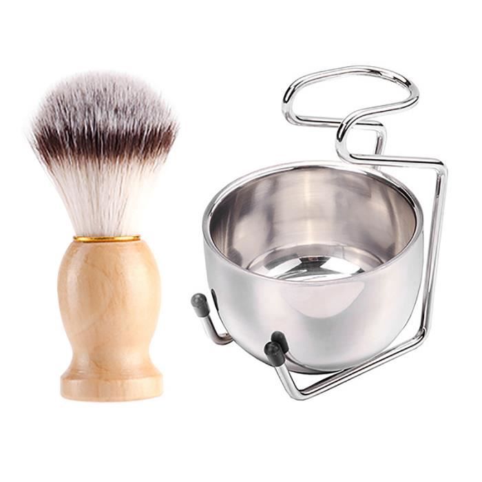Jeu de Rasage Humide pour Homme, Peigne à Barbe en Poils de Blaireau, Jeu de Barbe pour Homme
