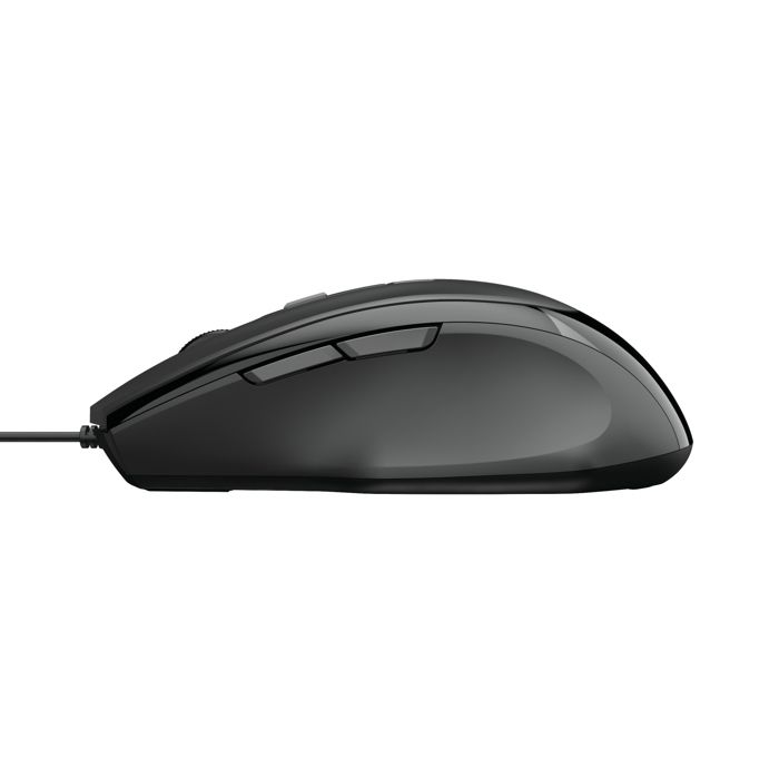 Trust Voca Souris Filaire USB avec Forme Confortable - Noir