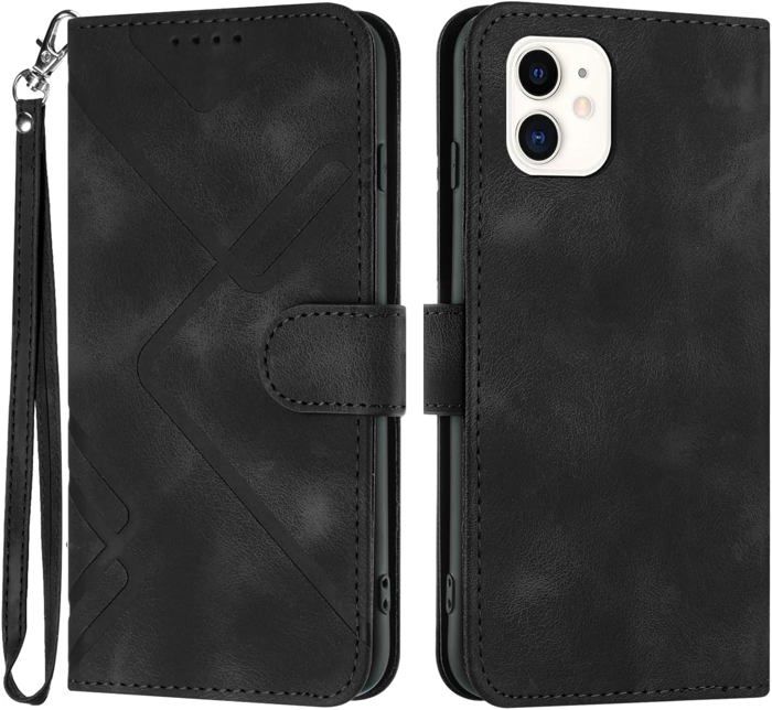 Coque Portefeuille PU Pour IPhone 16 Pro Max (et Modèles Antérieurs) - Avec Rabat, Poche Carte, Protection