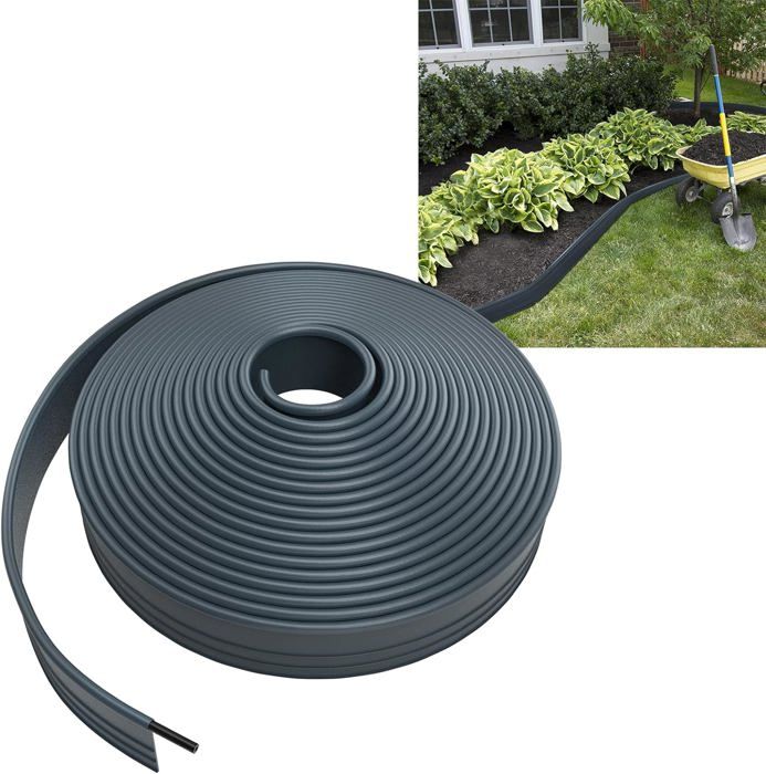 Bordure De Pelouse En Métal Galvanisé – 5 M, Hauteur 15 Cm – Flexible Pour Parterres De Fleurs Et Potager - 7