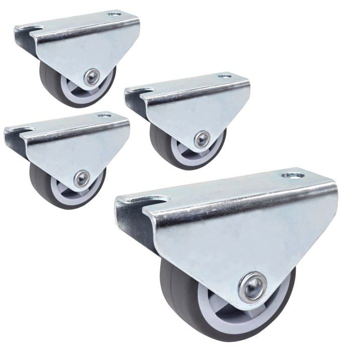 SKIR'CO Lot De 8 Petites Roulettes Pour Meubles, Roues En