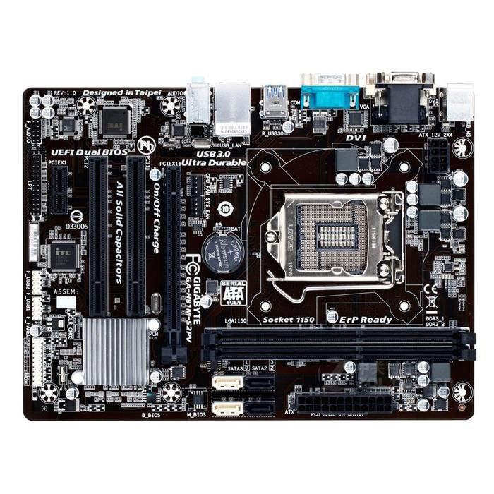 Carte mère GIGABYTE H81M-S2PV Intel H81 Socket LGA1150 2xDDR3 SDRAM 16GB Micro ATX - Gigabyte