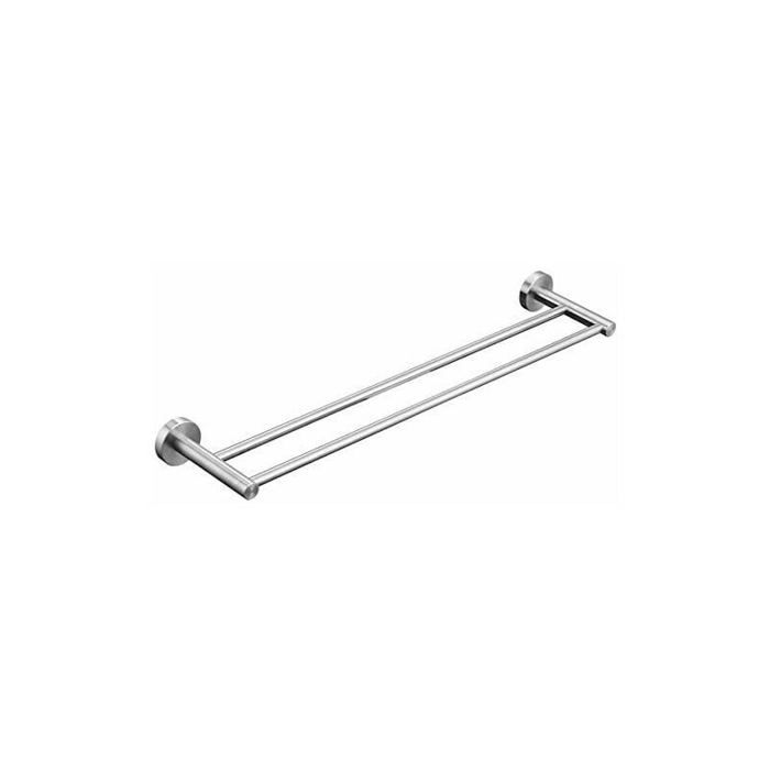 Porte-serviettes - LARGEIGHT - 40cm - Acier inoxydable - Nickel brossé - Double bras mural