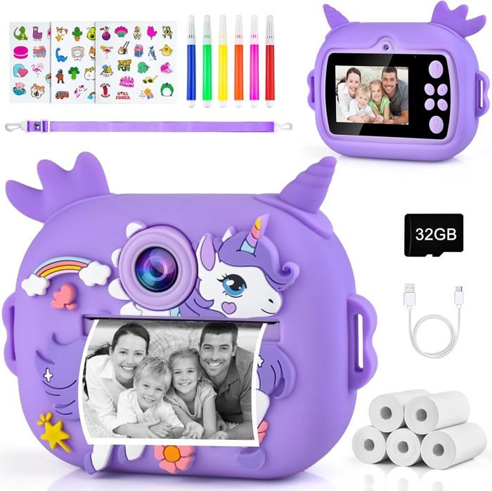 Rouleau Appareil Photo Enfant FHISKUNYU - Papier Thermique de 57x30mm, Pack de 20 Rouleaux, Papier Appareil Photo Enfant de Qualité Premium, Impression Claire et Durable Rouleau Appareil Photo Enfant FHISKUNYU - Papier Thermique de 57x30mm, Pack de 20 Rouleaux, Papier Appareil Photo Enfant de Qualité Premium, Impression Claire et Durable