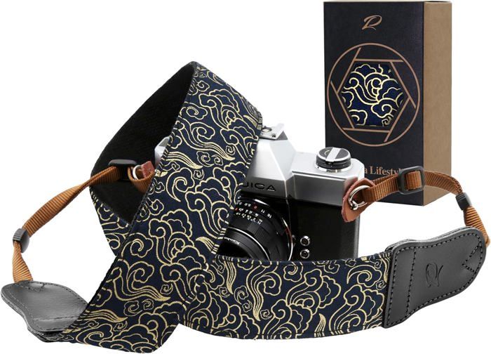 Sangle Réglable Pour Appareil Photo - Coton Souple, Brodée, Jusqu'à 155 Cm - Toutes Marques