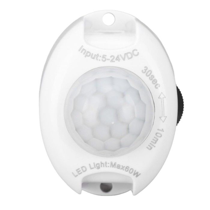 Interrupteur Détecteur De Mouvement PIR Extérieur - Pour éclairage Sécurité - Portée Réglable 1.8-2.5m