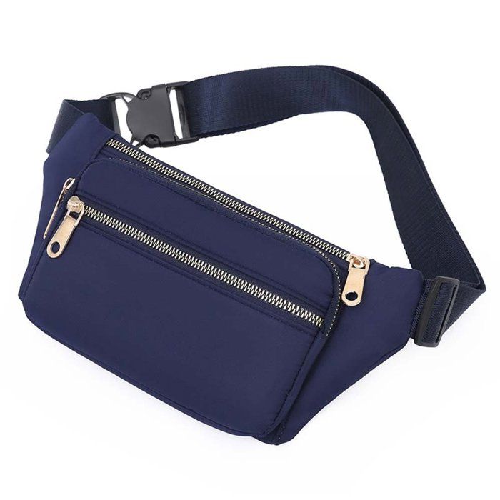 Sac Banane Unisexe Noir - Ceinture Réglable Tendance Pour Voyage, Randonnée Et Sport - Idéal Hommes, Femmes Et Enfants