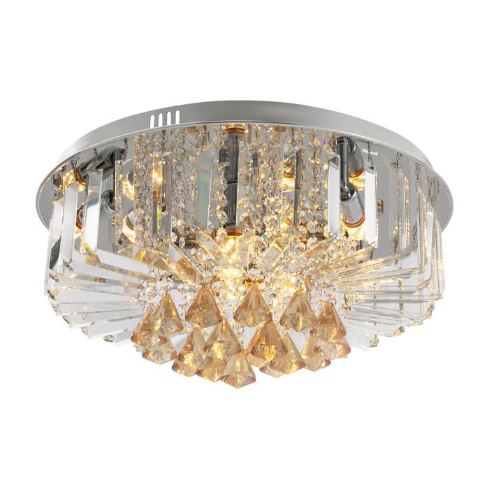 Lustre moderne encastré en cristal Lustre LED en cristal à