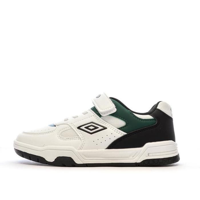 Umbro Baskets Blanches/Noires/Vert Garçon Umbro Travys