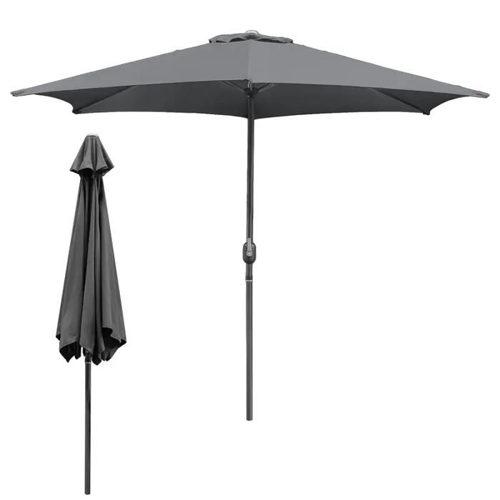 HOMSHADE Sombrilla De Patio De 13 Pies Con Base Incluida, Sombrilla Rectangular De Gran Tamaño De Doble Cara Para Piscina, Sombrilla De Mesa Grande Al Aire Libre Para Mercado, Terraza, Jardín