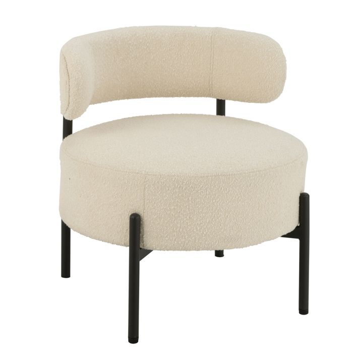 Chaise lounge confortable pour salon Naturel 63x63x68 cm Chaise lounge confortable pour salon Naturel 63x63x68 cm
