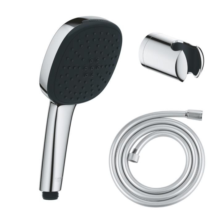 Grohe Pack douchette 2 jets Vitalio Comfort 110 + Flexible dche VitalioFlex Comfort 1750 et support