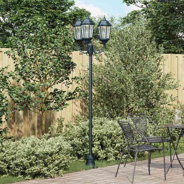 Poteau lumineux de jardin vidaXL Aluminium et verre LED IP44