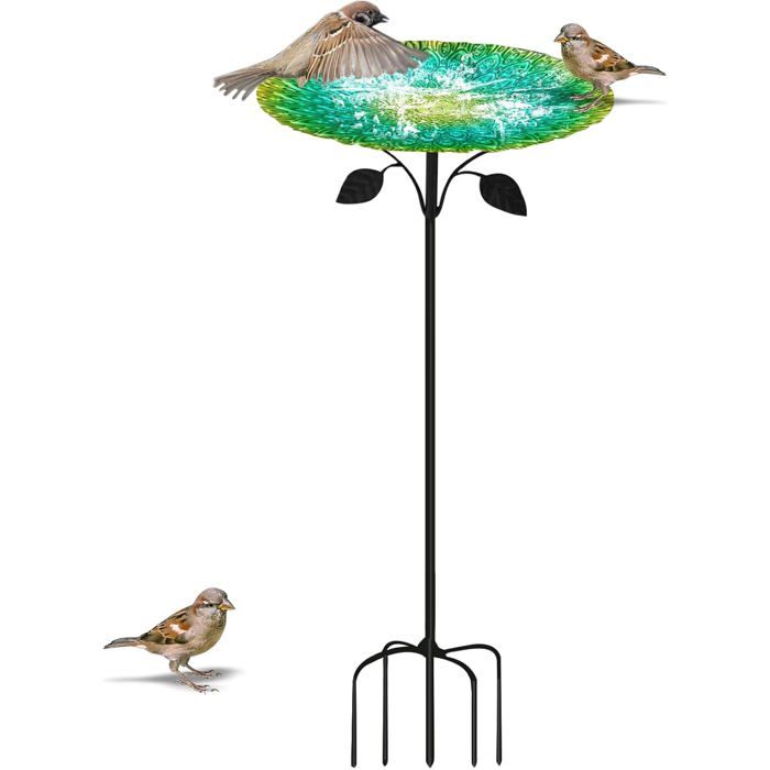 Meilleurs prix pour Abreuvoir pour oiseaux - 27 cm - Sur pied - En métal - Avec socle à 5 branches - En métal - Pour lextérieur - Pour oiseaux