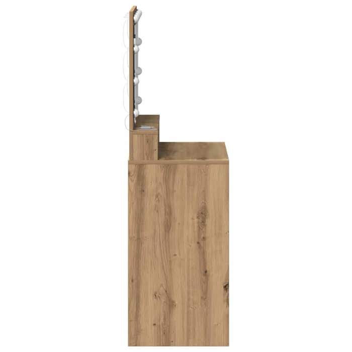 Moderne Coiffeuse pour Chambre - jills - Table de maquillage - chêne artisanal 50x41x135 cm - Bois dingénierie CCC599