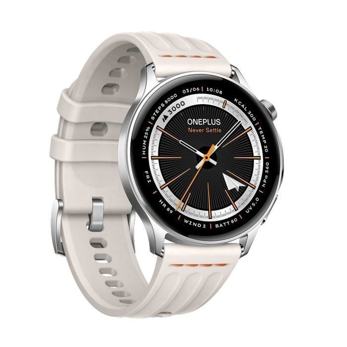 Montre Connectée OnePlus Watch Lite Argent- GPS Intégré 7 Jours d’Autonomie Suivi Santé 5ATM Étanche Compatible IOS Android