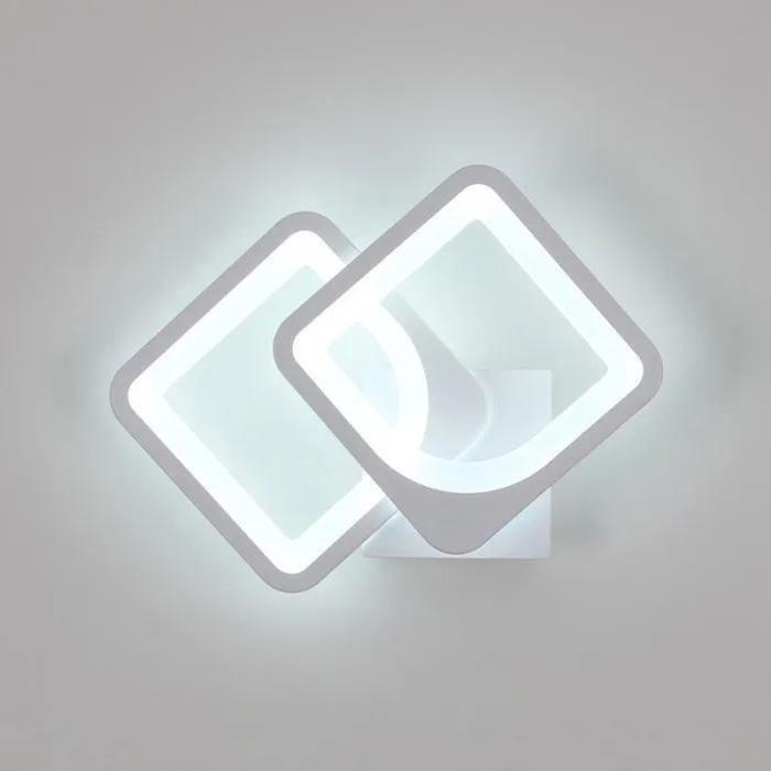 Applique Murale LED 24W Blanc Froid 6500K - Luminaire Intérieur Design Forme Réglable - Idéal pour Chambre Salon blanc LUSTRE