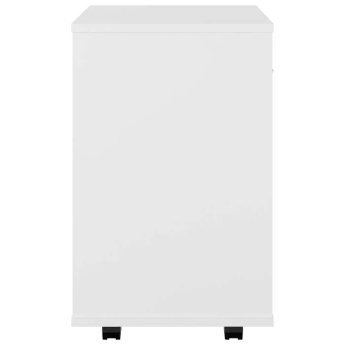 Remise 2026®Blanc - Armoire à roulettes - grand stockage - buffet bahaut - blanc - 46x36x59cm - Bois dingénierie 856 4439826