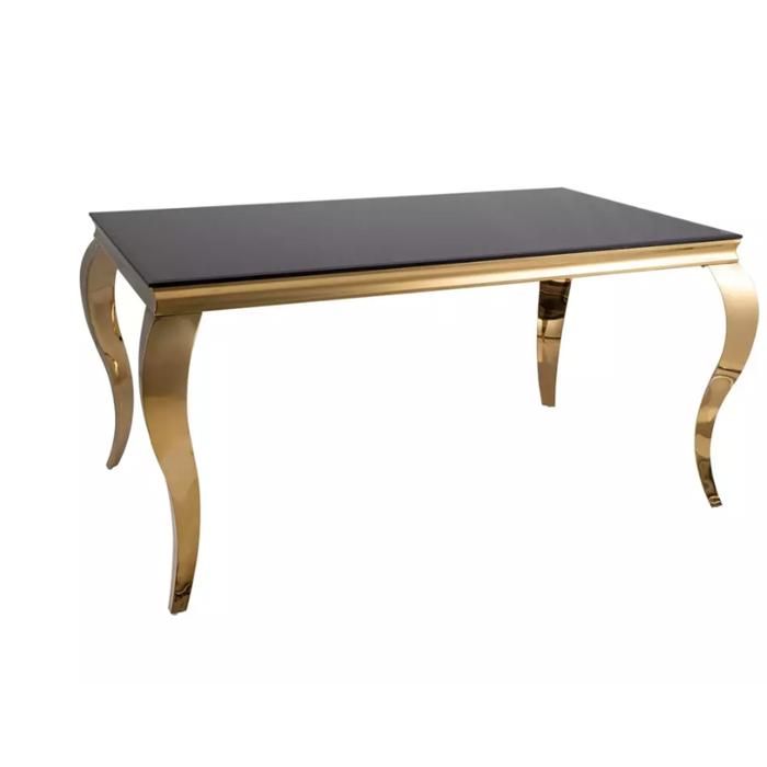 Table à Manger - Meubles&Design - Table design noire et dorée 150 cm 8 personnes ultra chic REGALISZ Table à Manger - Meubles&Design - Table design noire et dorée 150 cm 8 personnes ultra chic REGALISZ