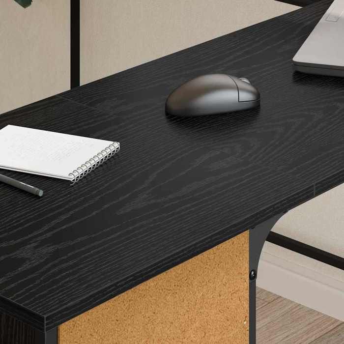 NEUF Noir MEUBLE de travail(Adulte/enfant) - Table dordinateur Chêne noir 141x141x75cm - Bois dingénierie LH 87693811