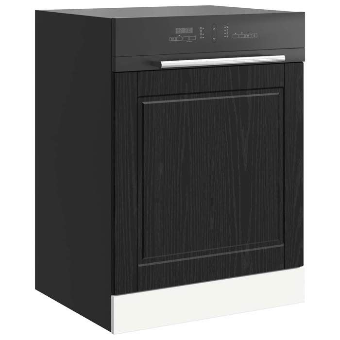 (11521)Moderne Panneau de lave-vaisselle pour cuisine Chêne noir 60x1 5x57 cm poid:6.2 kg