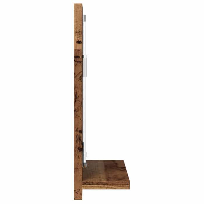 Armoire à miroir de salle de bain vieux bois bois dingénierie_2 ans garantie_35009