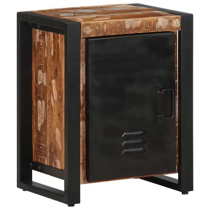 Table de chevet (1 pc) - Armoire de chevet Moderne - pour chambre - multicolore 40x30x51 cm bois de récupération &FR30196