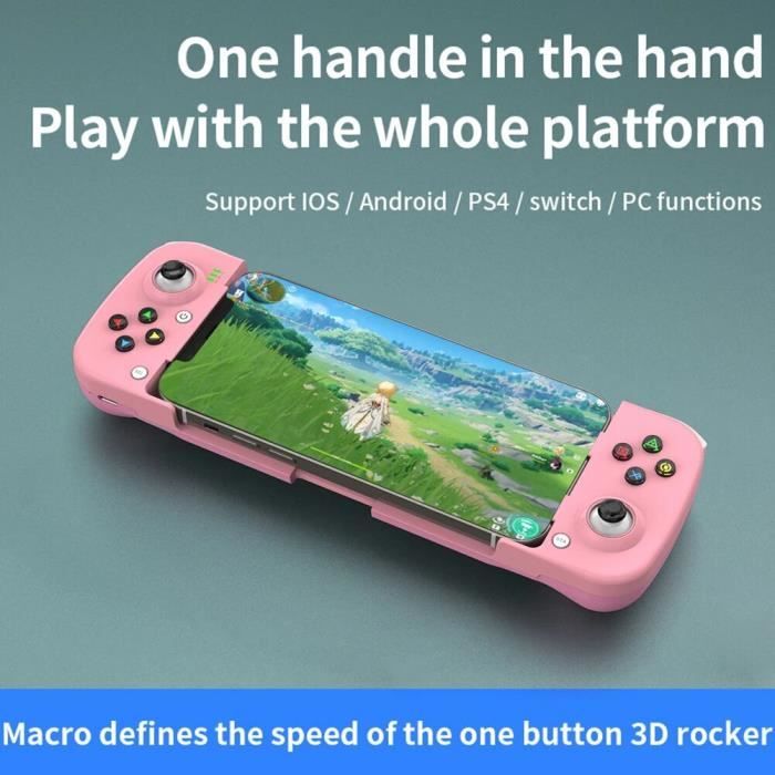 Bleu jaune - Manette de jeu extensible sans fil D6, compatible avec