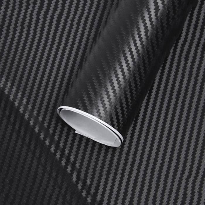 Akozon film de voiture en carbone Autocollants de voiture 3D flexibles en fibre de carbone pour voiture moto coffret