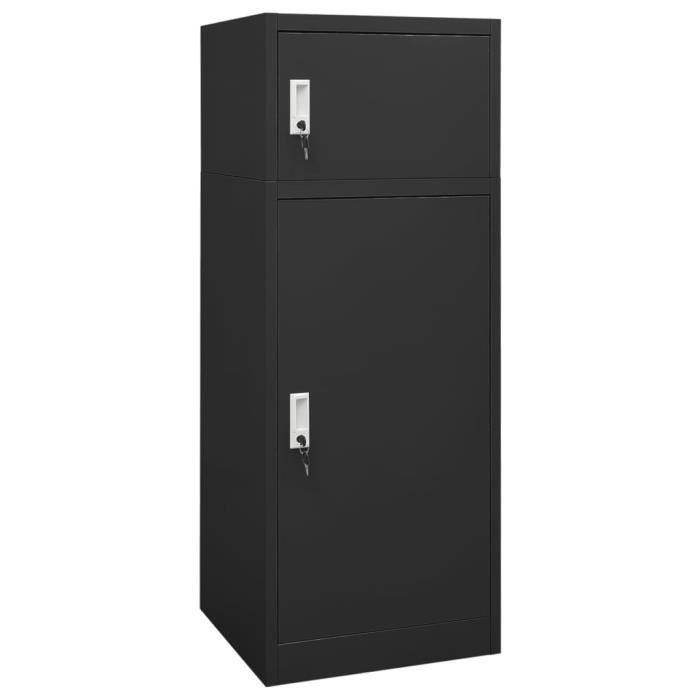 Armoire à selles - ALOMEJOR - Anthracite - Acier - 2 portes verrouillables