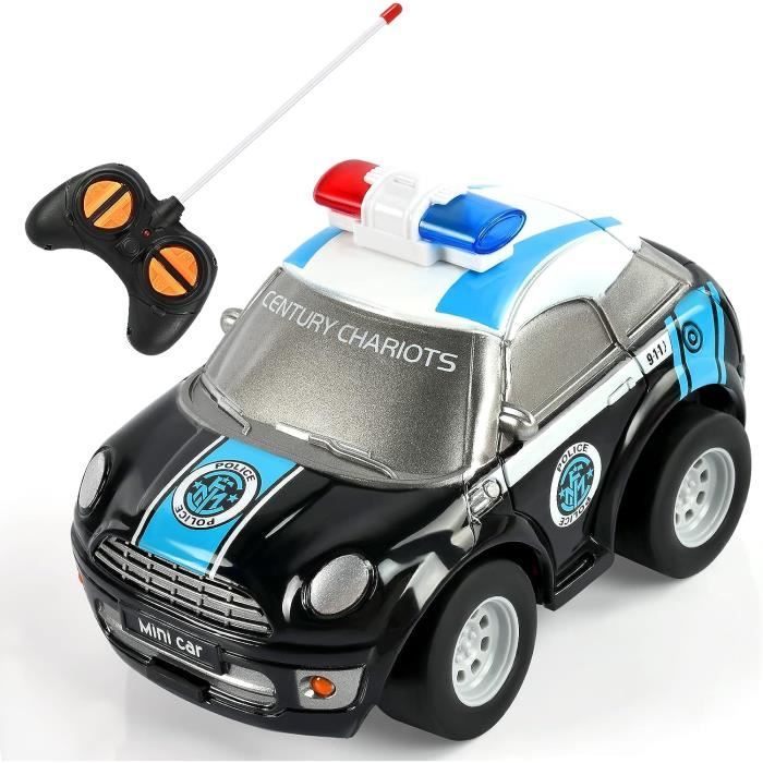 Mini Voiture Telecommandé Enfant Police Noire Voiture Rc Voiture Cadeaux de  Anniversaire Noël fGarçons Filles 3 Ans et + - Cdiscount Jeux - Jouets