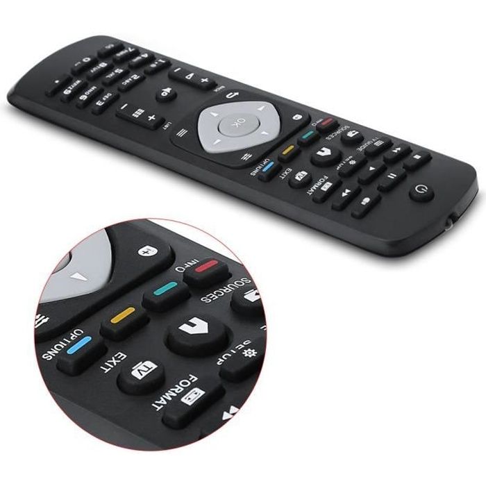 Akozon Télécommande pour Philips Télécommande de remplacement 4K UHD TV