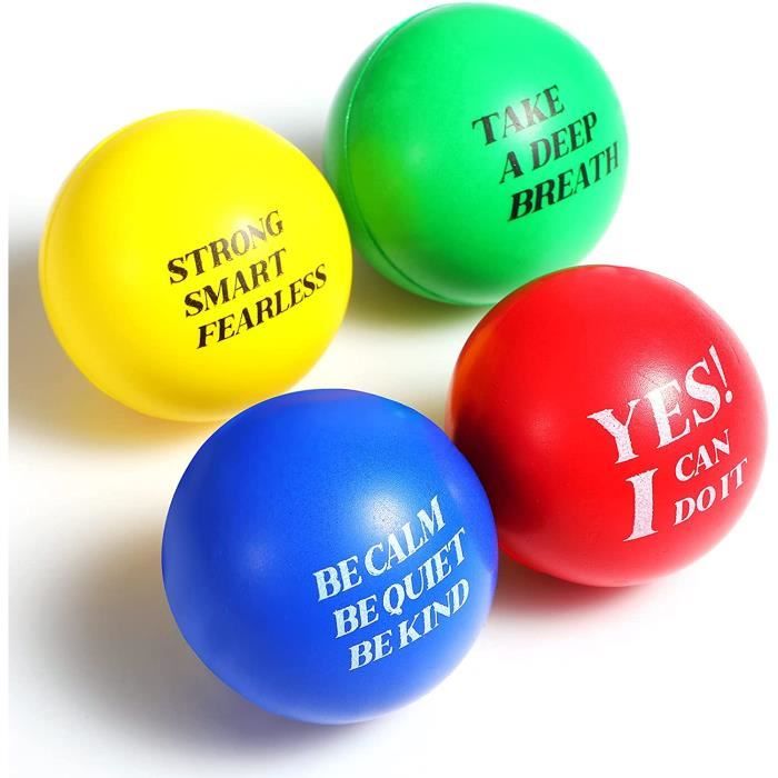 Balles Anti Stress Motivantes Pour Enfants Et Adultes 4 Pieces Balle Anti Stress Avec Citation Boule En Mousse Inspirante Rou 3 Cdiscount Jeux Jouets