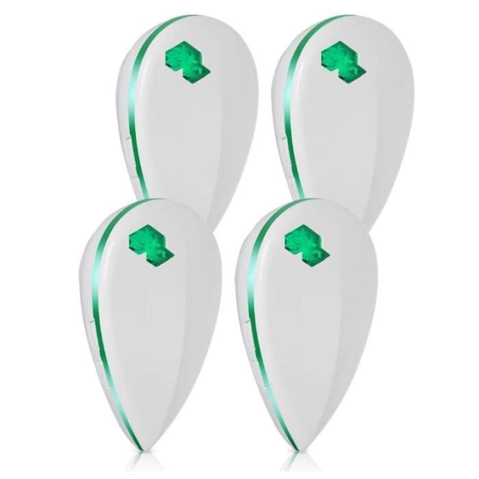 pacegre Répulsif Ultrasons Moustique 4 Pack Anti Moustique Intérieur Répulsif Électronique Insectes Pest Repeller Repulsif Ultrason