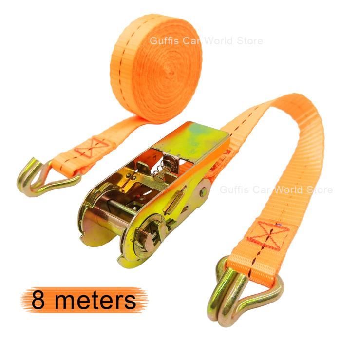 Orange 8m - Sangle à cliquet avec crochet pour tente de voiture, kit de  voyage en plastique pour bateau, tend - Cdiscount Bricolage