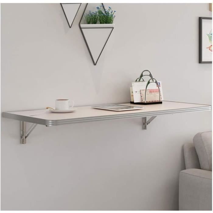 Table Mur Inch Mur De Bureau Pliant, Table Pliante En Bois Avec Cadre De Support En ...