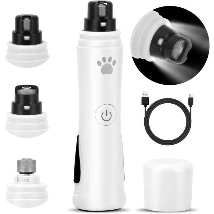 Coupe Ongles électrique - 3 Vitesses - Éclairage LED - Recharge USB