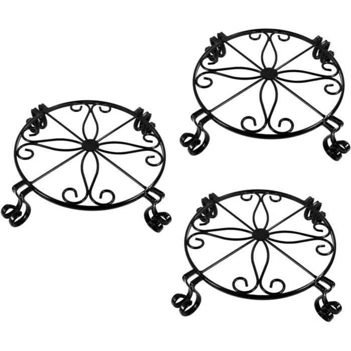 OUYUE Support De Plantes En Fer Forgé Blanc - 45x22x20cm, Idéal Pour Intérieur Et Balcon
