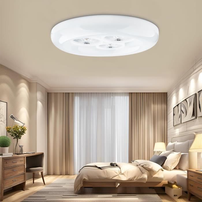GOECO Plafonnier LED Moderne, 28W Lampe De Plafond 6500K Lumière Blanche Froide, Luminaire Plafonnier Design Mode Pour Salon, Chambre, Salle à Manger | Leroy Merlin