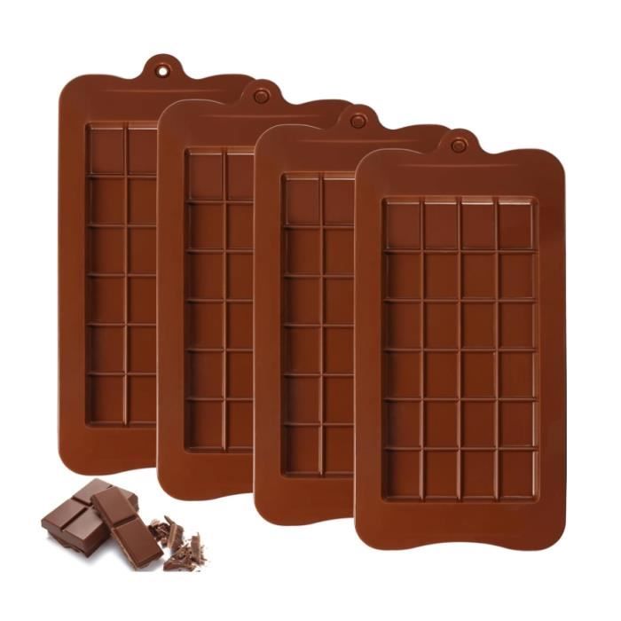 2 Pièces Moule Silicone Tablette De Chocolat Anti-Adhésifs