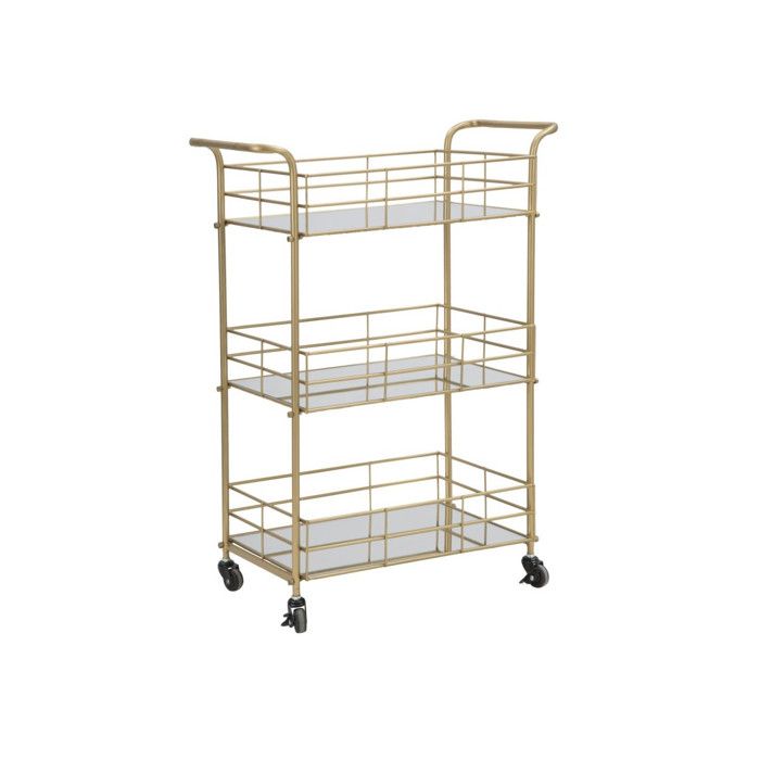 Desserte Design 3 Niveaux Glamour 80cm Or
