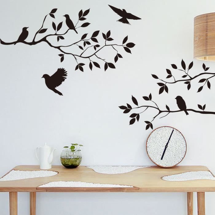 Sticker Mural Branche Oiseau 08 Zsya 672 Achat Vente Stickers Cdiscount