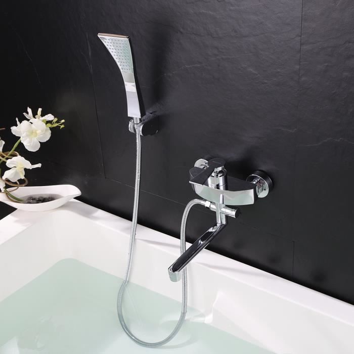 Pommeau De Douche Et Robinet Pour Baignoire Avec Support Douchette Achat Vente Robinetterie Sdb Pommeau De Douche Et Robine Cdiscount