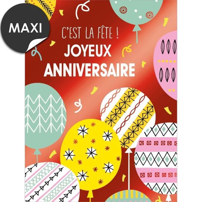 Carte anniversaire, carte joyeux anniversaire - Un grand marché